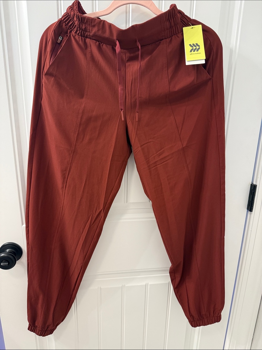 🔴 All in motion Men's Rust Red Jogger Sweatpants
